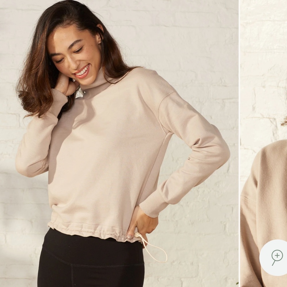 UpWest Cropped Mock Neck Sweatshirt